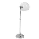 Lumisource Decco Contemporary Adjustable Table Lamp in Chrome with White Shade