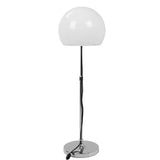Lumisource Decco Contemporary Adjustable Table Lamp in Chrome with White Shade