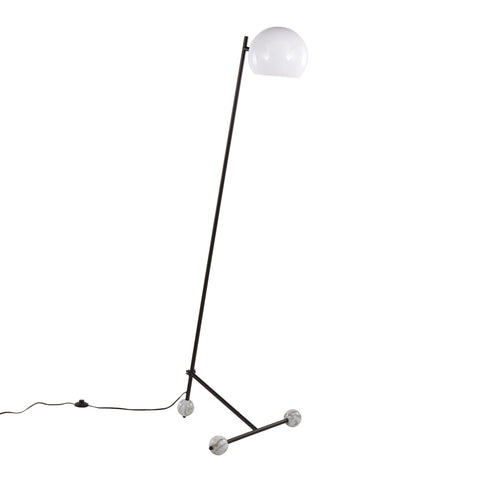 Lumisource Eileen Contemporary Floor Lamp in Black Steel with White Plastic Shade