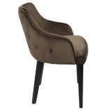 Lumisource Eliza Contemporary Dining Chair in Espresso with Brown Velvet - Set of 2
