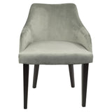 Lumisource Eliza Contemporary Dining Chair in Espresso with Grey Velvet - Set of 2