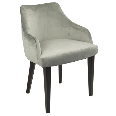 Lumisource Eliza Contemporary Dining Chair in Espresso with Grey Velvet - Set of 2