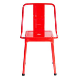 Lumisource Energy Industrial Dining/Accent Chair in Red - Set of 2