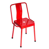 Lumisource Energy Industrial Dining/Accent Chair in Red - Set of 2