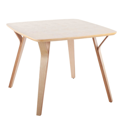 Lumisource Folia Mid-Century Modern Dinette Table in Natural Wood