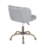 Lumisource Fran Contemporary Task Chair in Sage Corduroy Fabric