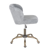 Lumisource Fran Contemporary Task Chair in Sage Corduroy Fabric