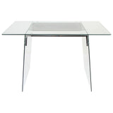 Lumisource Glacier Office Desk In Clear And Black