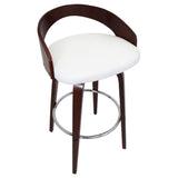 Lumisource Grotto Barstool In Cherry And White