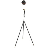 Lumisource Hayward Industrial Tripod Floor Lamp in Black with Gold Accents