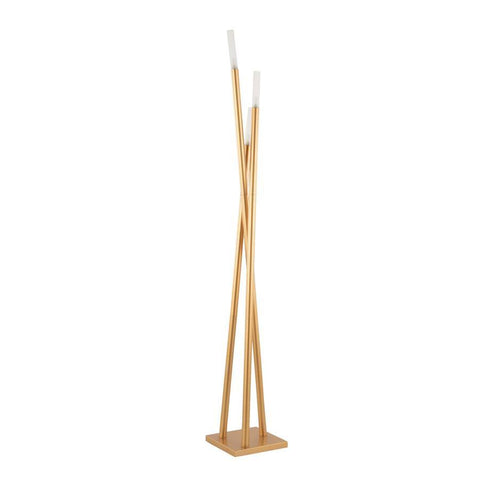 Lumisource Icicle Contemporary Floor Lamp in Gold Metal