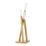 Lumisource Icicle Contemporary Table Lamp in Gold Metal