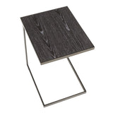 Lumisource Industrial Zenn End Table in Antique Metal & Dark Grey Wood