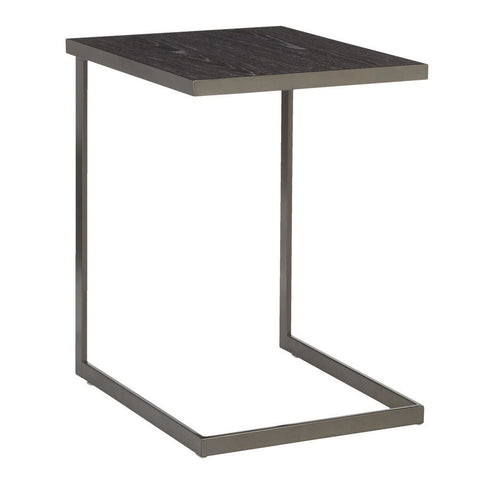 Lumisource Industrial Zenn End Table in Antique Metal & Dark Grey Wood