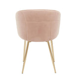 Lumisource Lindsey Contemporary Chair in Gold Metal and Pink Velvet
