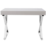 Lumisource Luster Contemporary Desk in Grey