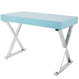 Lumisource Luster Contemporary Desk in Light Blue