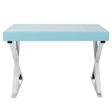Lumisource Luster Contemporary Desk in Light Blue