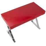 Lumisource Luster Contemporary Desk in Red