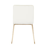 Lumisource Mara Contemporary/Glam Chair in Gold Metal and Cream Velvet