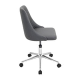Lumisource Marche Contemporary Adjustable Office Chair with Swivel in Grey Faux Leather
