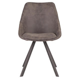 Lumisource Marche Contemporary Chair in Dark Grey Fabric - Set of 2