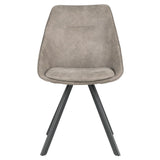 Lumisource Marche Contemporary Chair in Stone Fabric - Set of 2