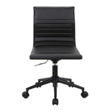 Lumisource Masters Industrial Task Chair in Black Base and Black Faux Leather