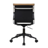 Lumisource Masters Industrial Task Chair in Black Base and Camel Faux Leather