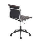 Lumisource Masters Industrial Task Chair in Black Base and Espresso Faux Leather