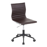 Lumisource Masters Industrial Task Chair in Black Base and Espresso Faux Leather