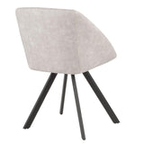 Lumisource Matisse Contemporary Chair in Grey Faux Leather - Set of 2