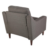 Lumisource Maverick Mid-Century Modern Accent Chair Upholstered in Dark Grey Fabric