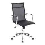 Lumisource Mirage Contemporary Office Chair in Chrome and Black