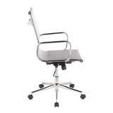 Lumisource Mirage Contemporary Office Chair in Chrome and Silver
