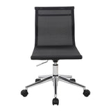 Lumisource Mirage Contemporary Task Chair in Chrome and Black