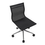 Lumisource Mirage Contemporary Task Chair in Chrome and Black