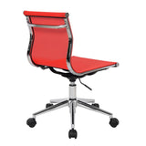 Lumisource Mirage Industrial Office Chair in Chrome and Red
