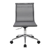Lumisource Mirage Industrial Office Chair in Chrome and Silver