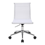 Lumisource Mirage Industrial Office Chair in Chrome and White