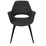 Lumisource Mustang Contemporary Dining/Accent Chair in Black - Set of 2