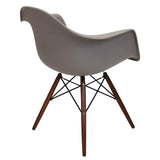 Lumisource Neo Flair Mid-Century Modern Chair in Cappuccino and Espresso - Set of 2