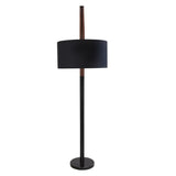 Lumisource Noah Mid-Century Modern Floor Lamp with Walnut Wood Frame and Marble Base