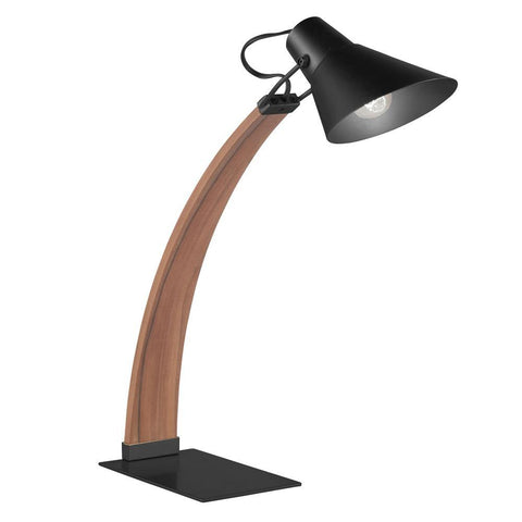 Lumisource Noah Mid-Century Modern Table Lamp in Apple Wood and Black