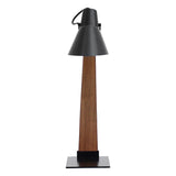 Lumisource Noah Mid-Century Modern Table Lamp in Walnut and Black