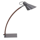 Lumisource Noah Mid-Century Modern Table Lamp in Walnut and Grey