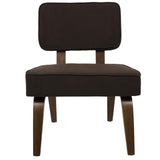 Lumisource Nunzio Mid-Century Modern Accent Chair in Espresso Fabric