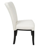 Lumisource Olivia Contemporary Dining Chair in Espresso Wood and Cream Velvet - Set of 2