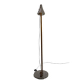 Lumisource Oregon Industrial Adjustable Floor Lamp in Walnut and Grey