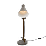 Lumisource Oregon Industrial Adjustable Table Lamp in Walnut and Grey